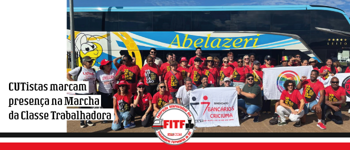 CUTistas de todo o país marcam presença na Marcha da Classe Trabalhadora CUTistas de todo o país marcam presença na Marcha da Classe Trabalhadora